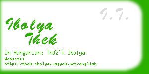 ibolya thek business card